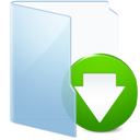 Download - Blue - Folders icon